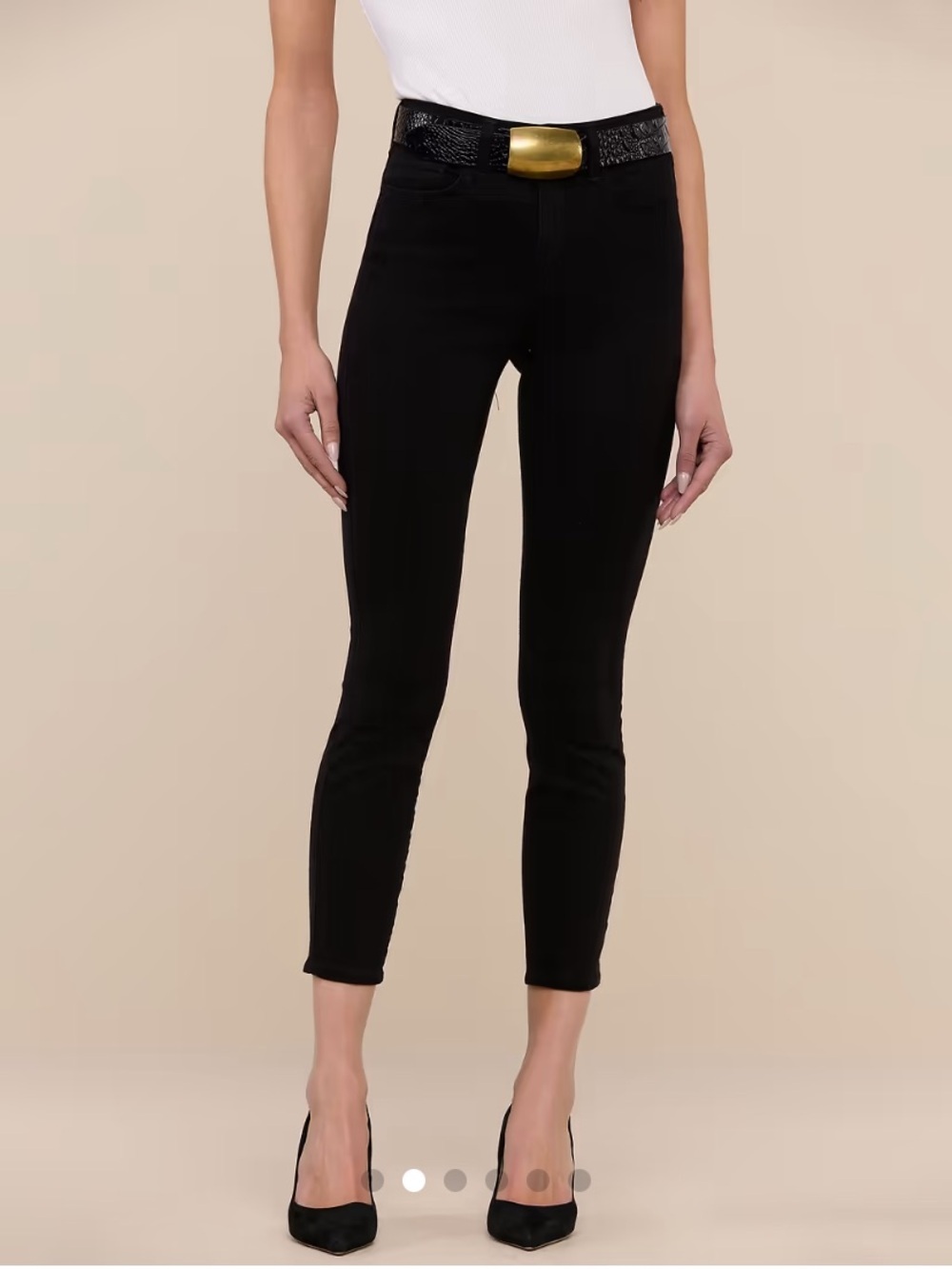 L'agence Margot Cropped Skinny Jean size 26 in Black